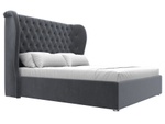 Кровать интерьерная Далия 160, Серый, Велюр, 101087