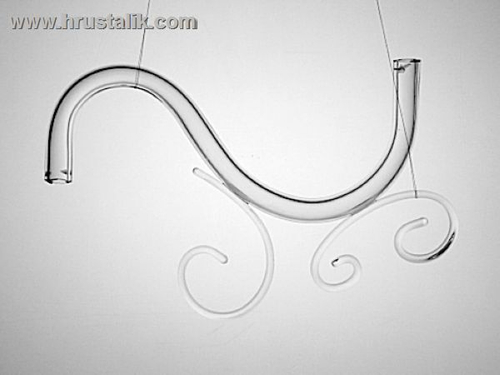 Рожок S-образный 232 мм гладкий с двумя завитками №8953