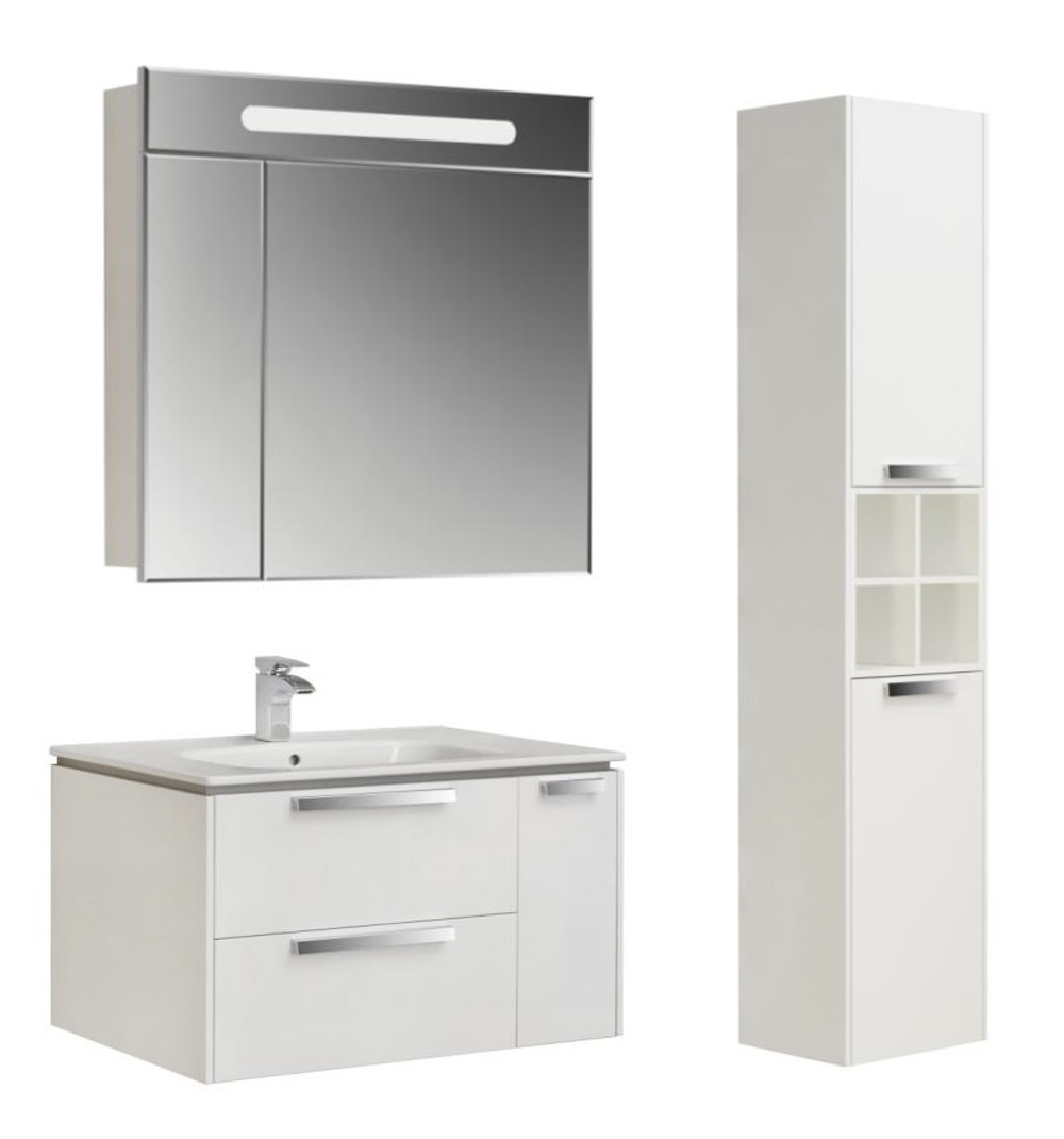 Тумба под раковину Roca LAGO 80, белый глянец