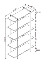 Стеллаж TEOS 160х90 - белый