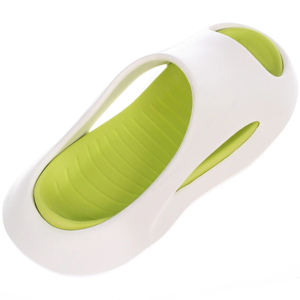 Шлепанцы мужские «PRIME», цвет белый, зеленая стелька, р-р 44-45