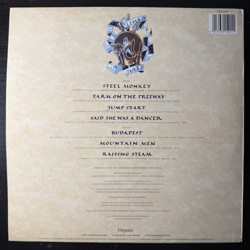 Jethro Tull ‎– Crest Of A Knave (Англия 1987г.) Т