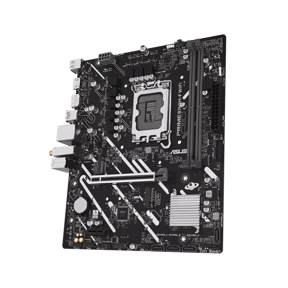 Материнская плата ASUS PRIME B760M-F WIFI, LGA1700 B760 2xDDR5 4xSATA3 2xM.2 RAID 1xHDMI 1xDP mATX