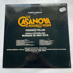 Винтажная виниловая пластинка LP Nino Rota Le Casanova De Federico Fellini, Музыка Из Кинофильма Казанова Федерико Феллини (Франция 1977)