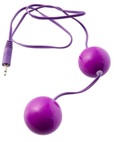 Фиолетовые вагинальные шарики с вибрацией (Цвет: фиолетовый)