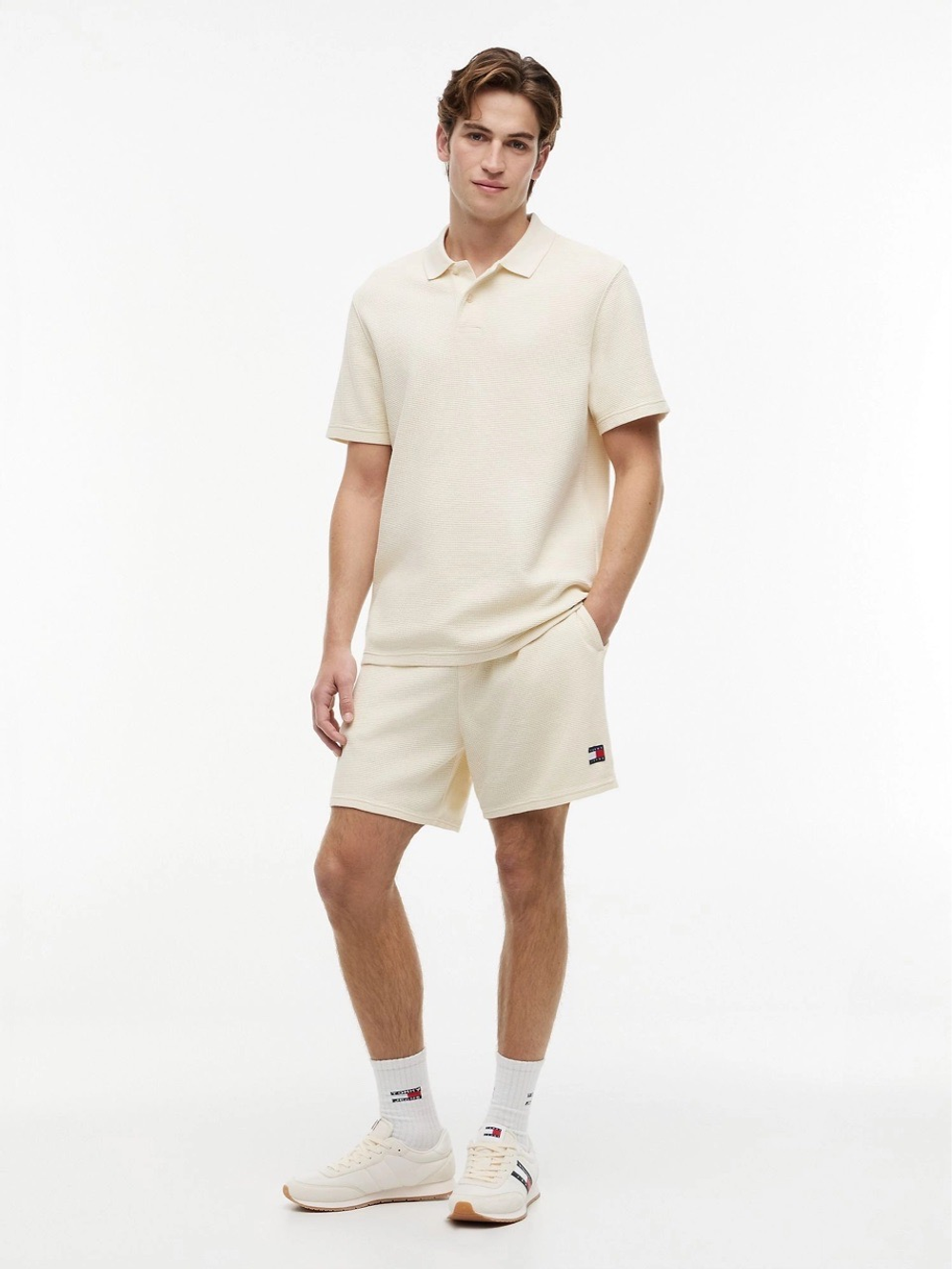 Шорты Tommy Jeans Waffled Beach Garment Dyed Calico