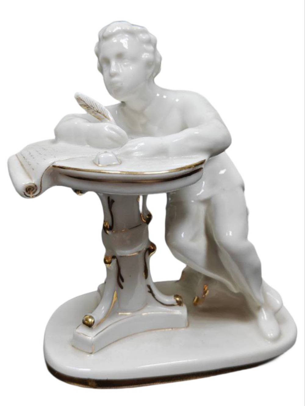 &&& Фарфоровая статуэтка "Юный Пушкин" ЛФЗ