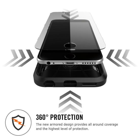 Sgp Spigen Case Tough Armor FX Gunmetal SGP11281 - Противоударная накладка с экраном для iPhone  6 / 6S