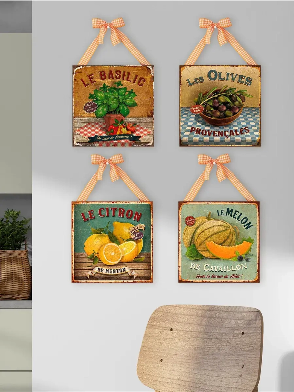 Панно на стену для интерьера 4 шт