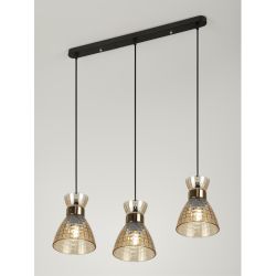 Светильник подвесной (подвес) Rivoli Iris 9186-203 3хЕ27 60 Вт модерн | Rivoli