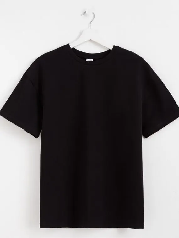 Футболка женская MINAKU: Оversize, цвет чёрный, р-р 50