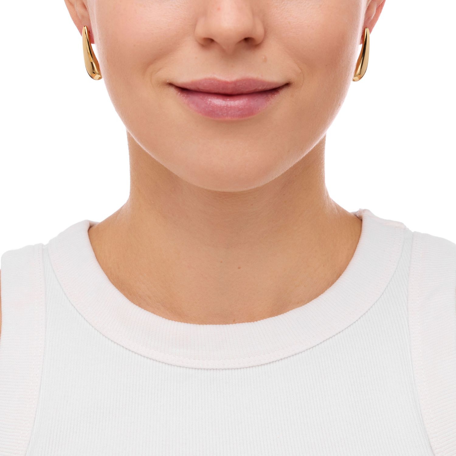 Серьги Elongated Drop Earrings - Gold