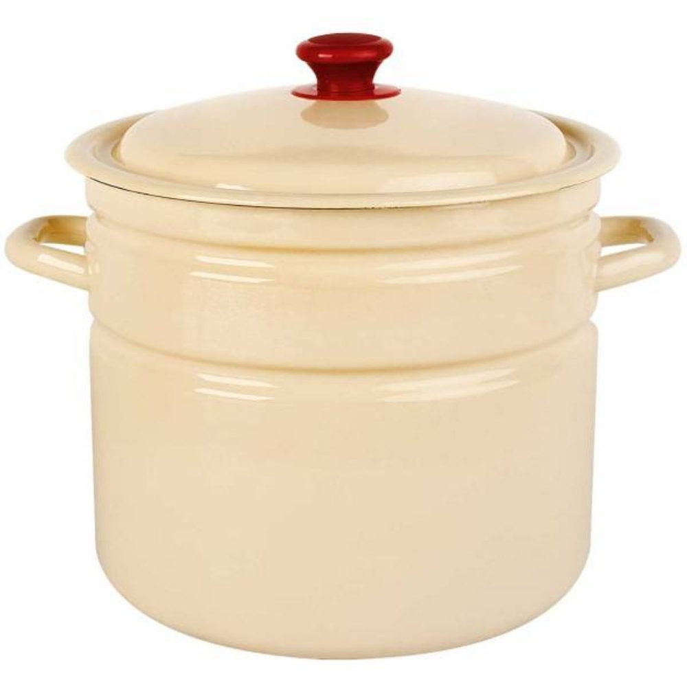 Кастрюля сталь, эмал, 8 л, с крыш, Керчь, 41804-202-У2, индукц