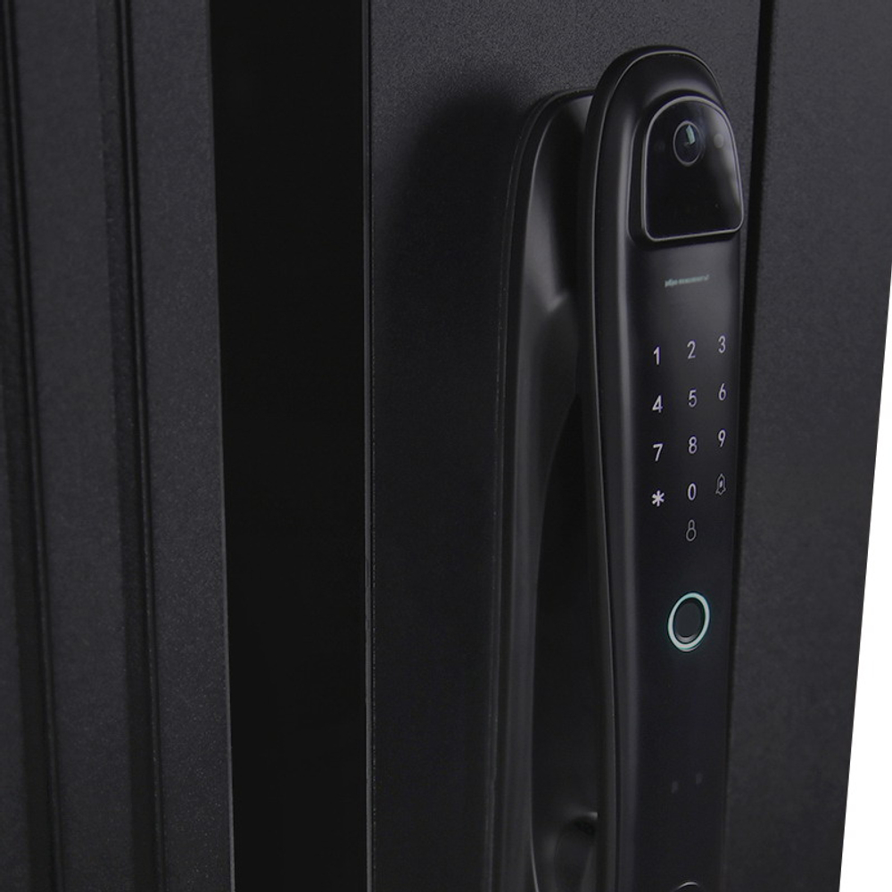 Стальная дверь "Silver" с зеркалом (биометрический замок)