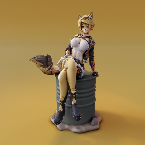 Pulchra on a barrel - Zenless Zone Zero