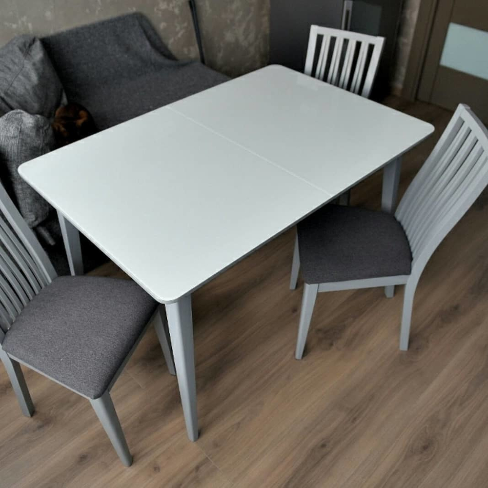 Стол обеденный Арека ПР (дуб/тон шале/тон подстолья 1/ножка 7) 80х120(160)