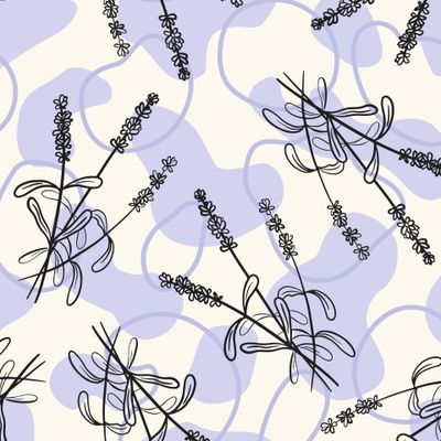Паттерн абстрактный с лавандой
