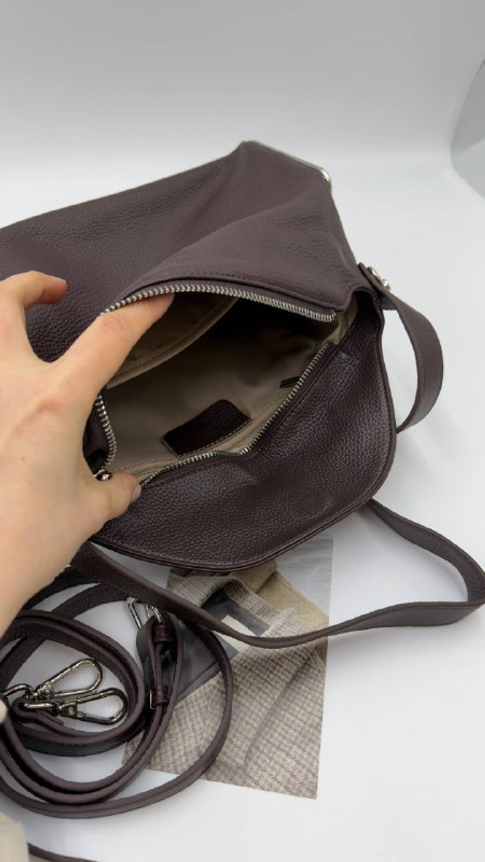 Сумка женская натуральная кожа артикул 083-2 цвет "шоколад"