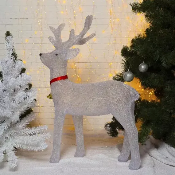 Светодиодная фигура Олень Величавый 60×100×35 см., акрил, 144 белых белых LED, 8 режимов, 24 В, Luazon Lighting (3613097)