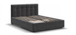 Белла Кровать без ПМ 140 Велюр Монолит серый