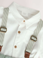 Рубашка и брюки в комплекте для мальчиков Next AR6-785, Белый, Зеленый