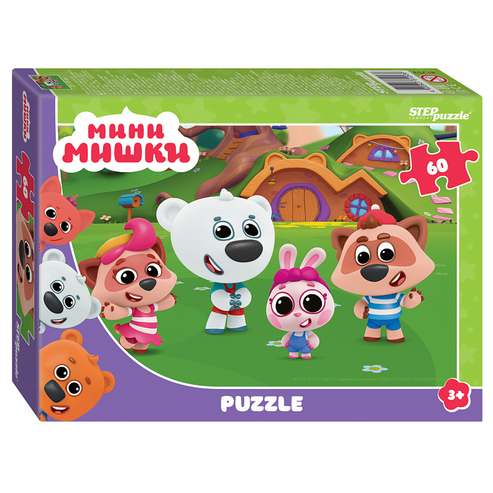 Пазлы 60 элементов 270*180мм "Мини мишки" (Медиа)