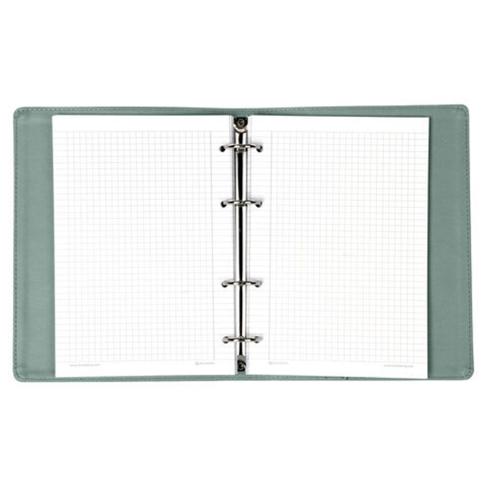 Тетрадь на кольцах А5 (180х220 мм), 120 л., под фактурную кожу, BRAUBERG А5 "Joy", бирюзовый/серо-голубой, 129993