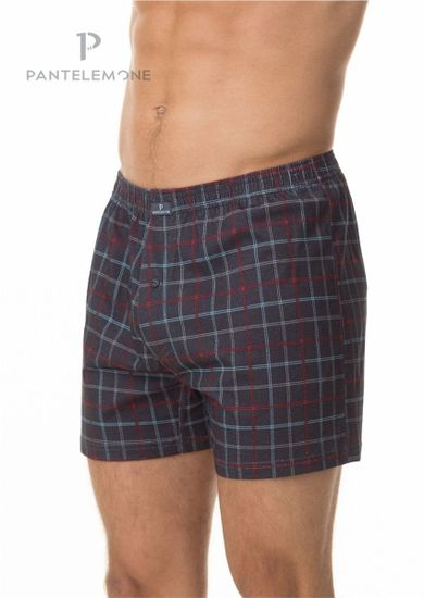 Трусы мужские семейные для больших мужчин Pantelemone PMBB-422, клетка темно-серая