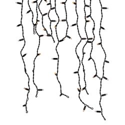 Гирлянда ЭРА ERAPS-BZ2 светодиодная новогодняя бахрома уличная 2*1 м желтая 120 LED IP65