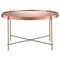 Журнальный столик Josen, Ø65 см, розовый/медный