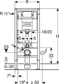 Инсталляция для унитаза GEBERIT Duofix Omega h112 111.060.00.1