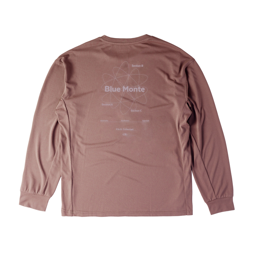 Лонгслив Nothomme Blue Athletic Casual Reflective Crew Neck Long-Sleeve Tee