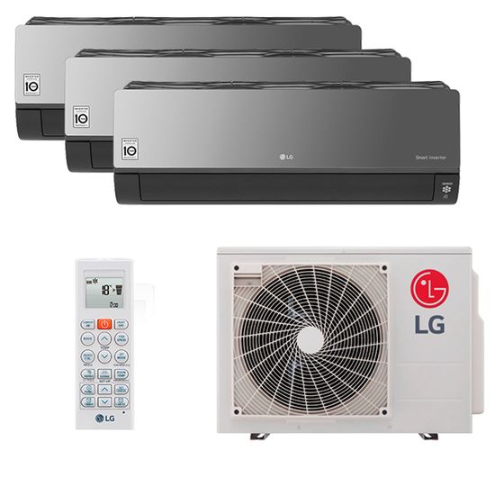 Мультисплит система на 3 комнаты LG AC09BK.NSJR x 3 / MU3R19.U23