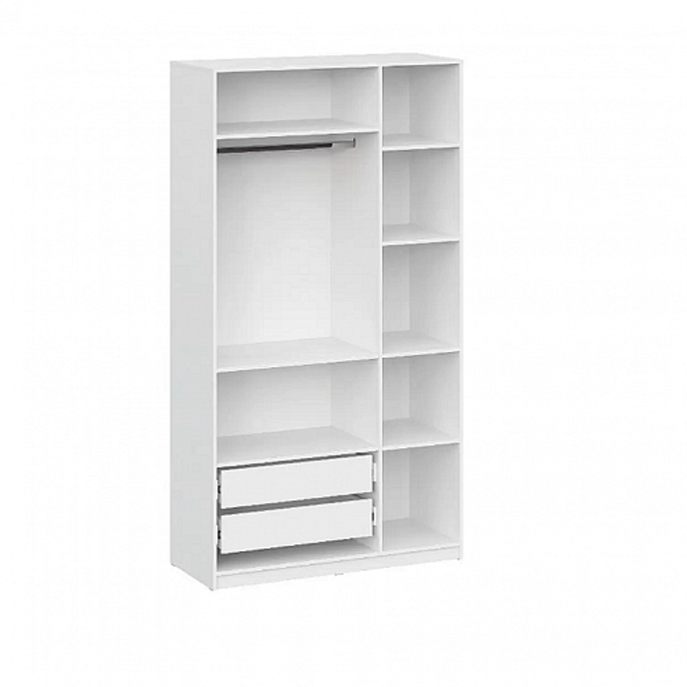 Шкаф распашной (5 полок + штанга) ШК 5 (1200), Белый
