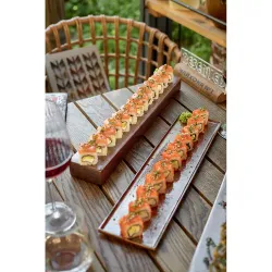 Блюдо прямоугольное 43*7 см h3,5 см брусок Antic Copper Panasia P.L. [2]
