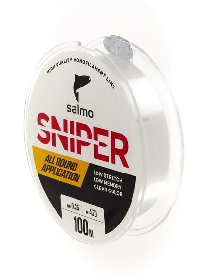 Леска монофильная Salmo Sniper Clear 100 м, 0,25 мм
