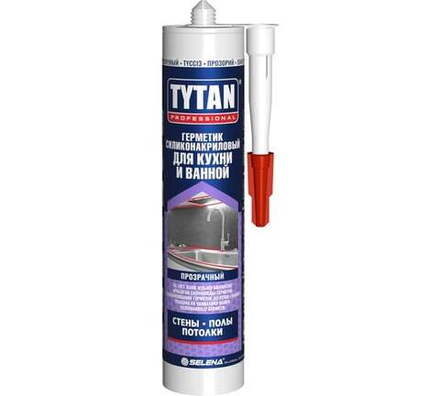 Tytan Professional Для кухни и ванной герметик силиконакриловый белый 280мл