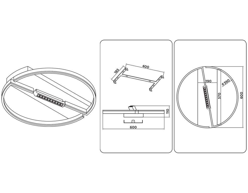 Ambrella Потолочный светодиодный светильник LineTech FL51459