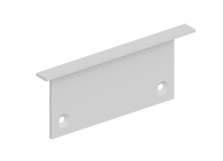 Боковая  глухая заглушка для профиля DN18512 Цвет:Белый матовый RAL9003, Серия:DN8ALE