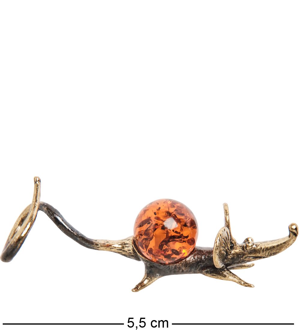 AM- 401 Фигурка «Крыска» (латунь, янтарь)