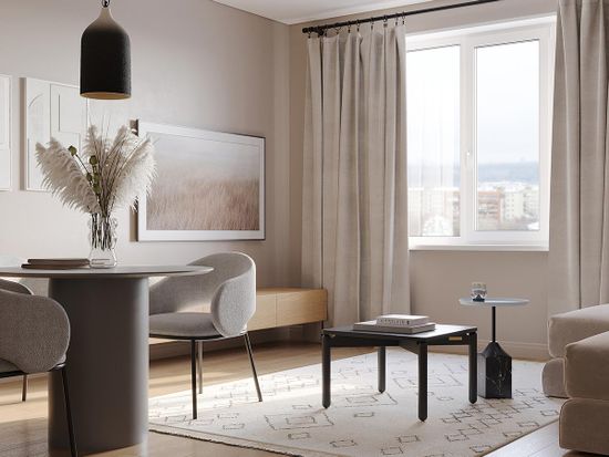 Столик кофейный saga, 60х60 см, темно-серый