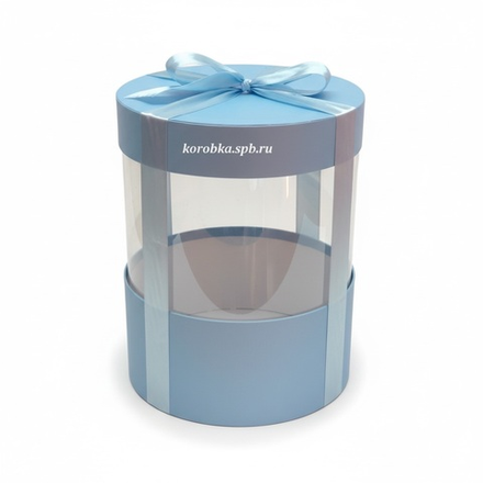 Коробка аквариум 20 см Цвет :Голубой .