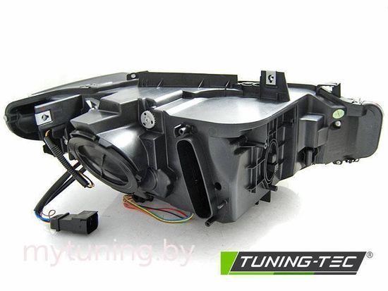 Передние фары для BMW 3 F30 / F31 (11-15) черные под штатный ксенон с AFS