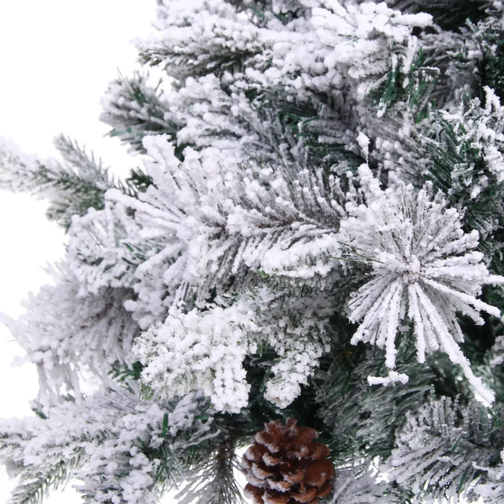 Елка «Заснеженная принцесса» 120 см, ПВХ, леска, резина с белым напылением (355 веток)