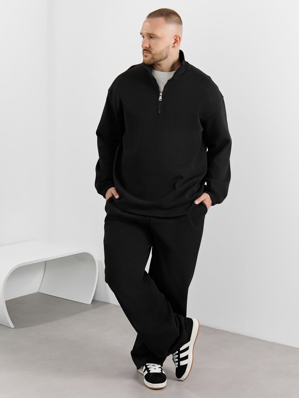 Толстовка мужская Интер-1 Виотекс ЧЁРНЫЙ