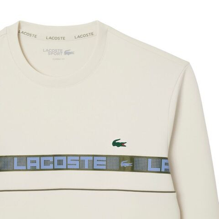 Куртка теннисная Lacoste Branded Stripe Tennis - ecru white