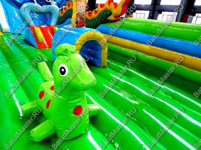 Коммерческий надувной батут "Морские животные" 14*7*7 м