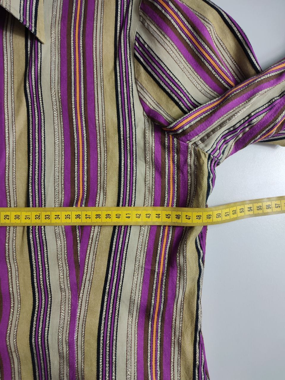 Блузка Oggi в полоску, визуально на 46 размер