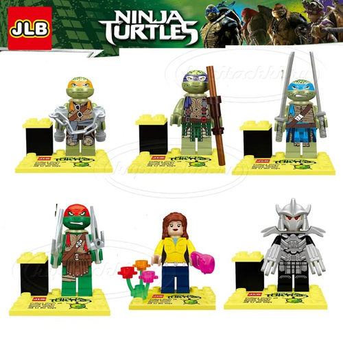 Минифигурки к Лего "Черепашки Ниндзя", 6шт.