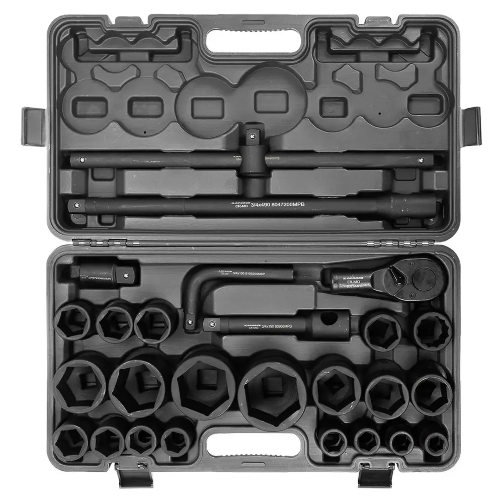 Набор инструментов ударных 26пр, 3/4'', 1''(6гр.) ILOforce IF-68262-5MPB